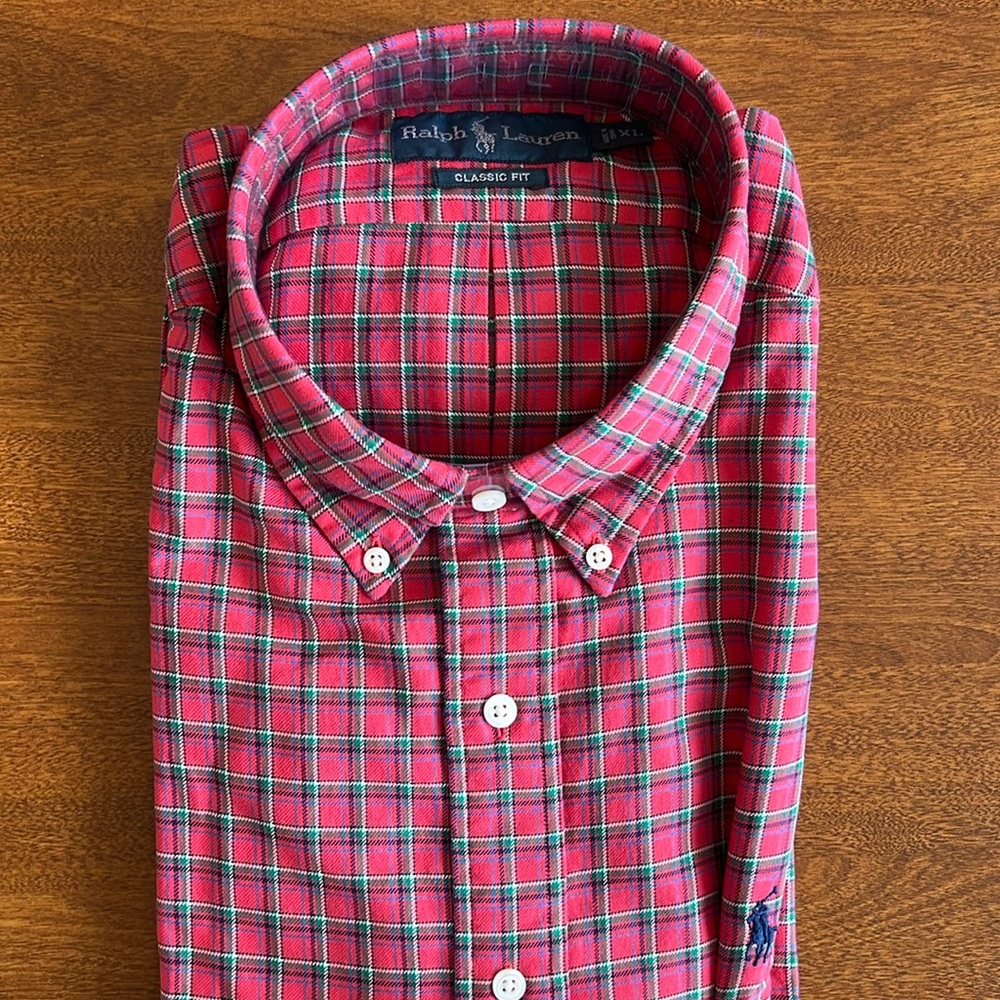Ralph Lauren Classic Fit long sleeve button down shirt, size XL